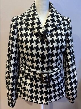 Houndstooth Women's Jacket - Black & White